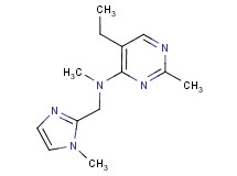 5-ethyl-N,2-dimethyl-N-[(1-methyl-1H-imidazol-2-yl)methyl]pyrimidin-4-amine