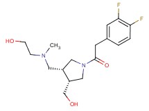 2-[{[(3R*,4R*)-1-[(3,4-difluorophenyl)acetyl]-4-(hydroxymethyl)pyrrolidin-3-yl]methyl}(methyl)amino]ethanol