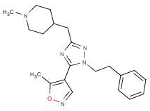 1-methyl-4-{[5-(5-methylisoxazol-4-yl)-1-(2-phenylethyl)-1H-1,2,4-triazol-3-yl]methyl}piperidine