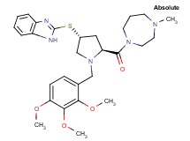 2-{[(3R,5S)-5-[(4-methyl-1,4-diazepan-1-yl)carbonyl]-1-(2,3,4-trimethoxybenzyl)-3-pyrrolidinyl]thio}-1H-benzimidazole