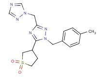 5-(1,1-dioxidotetrahydro-3-thienyl)-1-(4-methylbenzyl)-3-(1H-1,2,4-triazol-1-ylmethyl)-1H-1,2,4-triazole