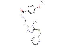 4-methoxy-N-(2-{4-methyl-5-[(2-pyridinylmethyl)thio]-4H-1,2,4-triazol-3-yl}ethyl)benzamide