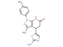 4-(2-amino-1,3-thiazol-5-yl)-3-methyl-1-(4-methylphenyl)-1,4,5,7-tetrahydro-6H-pyrazolo[3,4-b]pyridin-6-one