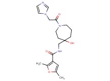 N-{[4-hydroxy-1-(1H-imidazol-1-ylacetyl)-4-azepanyl]methyl}-2,5-dimethyl-3-furamide