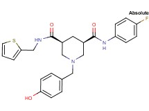 (3R,5S)-N-(4-fluorophenyl)-1-(4-hydroxybenzyl)-N'-(2-thienylmethyl)-3,5-piperidinedicarboxamide