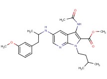 methyl 3-(acetylamino)-5-{[2-(3-methoxyphenyl)-1-methylethyl]amino}-1-(3-methylbutyl)-1H-pyrrolo[2,3-b]pyridine-2-carboxylate