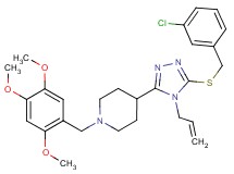 4-{4-allyl-5-[(3-chlorobenzyl)thio]-4H-1,2,4-triazol-3-yl}-1-(2,4,5-trimethoxybenzyl)piperidine