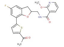 N-{[7-(5-acetyl-2-thienyl)-5-fluoro-2,3-dihydro-1-benzofuran-2-yl]methyl}-2-methoxynicotinamide