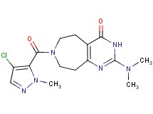 7-[(4-chloro-1-methyl-1H-pyrazol-5-yl)carbonyl]-2-(dimethylamino)-3,5,6,7,8,9-hexahydro-4H-pyrimido[4,5-d]azepin-4-one