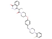 4-{2-[4-(4-{[4-(2-fluorophenyl)-1-piperazinyl]methyl}phenoxy)-1-piperidinyl]-1-methyl-2-oxoethyl}-1(2H)-phthalazinone