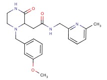 2-[1-(3-methoxybenzyl)-3-oxo-2-piperazinyl]-N-[(6-methyl-2-pyridinyl)methyl]acetamide