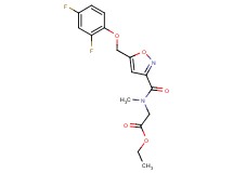 ethyl N-({5-[(2,4-difluorophenoxy)methyl]-3-isoxazolyl}carbonyl)-N-methylglycinate