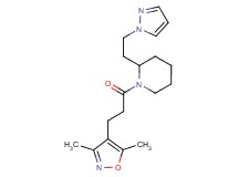 1-[3-(3,5-dimethyl-4-isoxazolyl)propanoyl]-2-[2-(1H-pyrazol-1-yl)ethyl]piperidine