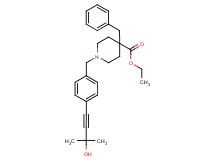ethyl 4-benzyl-1-[4-(3-hydroxy-3-methyl-1-butyn-1-yl)benzyl]-4-piperidinecarboxylate
