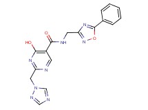 4-hydroxy-N-[(5-phenyl-1,2,4-oxadiazol-3-yl)methyl]-2-(1H-1,2,4-triazol-1-ylmethyl)pyrimidine-5-carboxamide