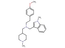 2-(4-methoxyphenyl)-N-[(1-methyl-1H-indol-3-yl)methyl]-N-[(1-methyl-4-piperidinyl)methyl]ethanamine