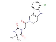 3-[2-(6-chloro-1,3,4,5-tetrahydro-2H-pyrido[4,3-b]indol-2-yl)-2-oxoethyl]-5,5-dimethyl-2,4-imidazolidinedione
