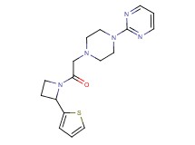 2-(4-{2-oxo-2-[2-(2-thienyl)-1-azetidinyl]ethyl}-1-piperazinyl)pyrimidine
