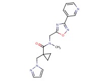 N-methyl-1-(1H-pyrazol-1-ylmethyl)-N-{[3-(3-pyridinyl)-1,2,4-oxadiazol-5-yl]methyl}cyclopropanecarboxamide