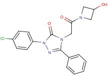 2-(4-chlorophenyl)-4-[2-(3-hydroxy-1-azetidinyl)-2-oxoethyl]-5-phenyl-2,4-dihydro-3H-1,2,4-triazol-3-one