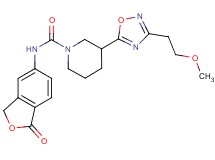 3-[3-(2-methoxyethyl)-1,2,4-oxadiazol-5-yl]-N-(1-oxo-1,3-dihydro-2-benzofuran-5-yl)piperidine-1-carboxamide
