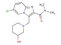 6-chloro-3-[(3-hydroxypiperidin-1-yl)methyl]-N,N-dimethylimidazo[1,2-a]pyridine-2-carboxamide