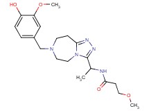 N-{1-[7-(4-hydroxy-3-methoxybenzyl)-6,7,8,9-tetrahydro-5H-[1,2,4]triazolo[4,3-d][1,4]diazepin-3-yl]ethyl}-3-methoxypropanamide