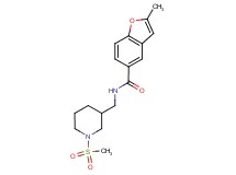 2-methyl-N-{[1-(methylsulfonyl)-3-piperidinyl]methyl}-1-benzofuran-5-carboxamide