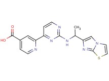 2-{2-[(1-imidazo[2,1-b][1,3]thiazol-6-ylethyl)amino]pyrimidin-4-yl}isonicotinic acid
