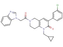6-(1H-benzimidazol-1-ylacetyl)-3-(3-chlorophenyl)-1-(cyclopropylmethyl)-5,6,7,8-tetrahydro-1,6-naphthyridin-2(1H)-one