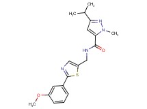 3-isopropyl-N-{[2-(3-methoxyphenyl)-1,3-thiazol-5-yl]methyl}-1-methyl-1H-pyrazole-5-carboxamide