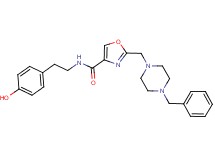2-[(4-benzyl-1-piperazinyl)methyl]-N-[2-(4-hydroxyphenyl)ethyl]-1,3-oxazole-4-carboxamide