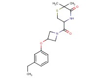 5-{[3-(3-ethylphenoxy)azetidin-1-yl]carbonyl}-2,2-dimethylthiomorpholin-3-one