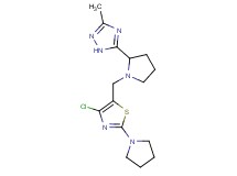 5-{1-[(4-chloro-2-pyrrolidin-1-yl-1,3-thiazol-5-yl)methyl]pyrrolidin-2-yl}-3-methyl-1H-1,2,4-triazole
