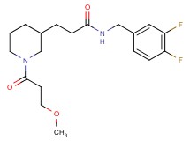 N-(3,4-difluorobenzyl)-3-[1-(3-methoxypropanoyl)-3-piperidinyl]propanamide