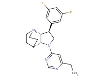 (2R*,3S*,6R*)-3-(3,5-difluorophenyl)-5-(6-ethyl-4-pyrimidinyl)-1,5-diazatricyclo[5.2.2.0~2,6~]undecane