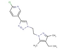 2-chloro-5-{1-[2-(4-ethyl-3,5-dimethyl-1H-pyrazol-1-yl)ethyl]-1H-1,2,3-triazol-4-yl}pyridine