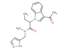 2-(3-acetyl-1H-indol-1-yl)-N-methyl-N-(1H-pyrazol-5-ylmethyl)butanamide