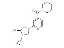 (3R*,4S*)-4-cyclopropyl-1-[4-(piperidin-1-ylcarbonyl)pyridin-2-yl]pyrrolidin-3-amine