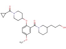3-[1-(2-{[1-(cyclopropylcarbonyl)-4-piperidinyl]oxy}-5-methoxybenzoyl)-3-piperidinyl]-1-propanol