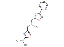 1-(2-isopropyl-1,3-oxazol-4-yl)-N-methyl-N-[(3-pyridin-2-yl-1,2,4-oxadiazol-5-yl)methyl]methanamine