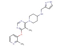 1-{5-methyl-6-[(2-methylpyridin-3-yl)oxy]pyrimidin-4-yl}-N-(1H-pyrazol-3-ylmethyl)piperidin-4-amine