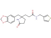 3-[2-(1,3-benzodioxol-5-ylmethyl)-5-oxo-2-pyrrolidinyl]-N-(3-thienylmethyl)propanamide