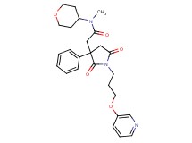 2-{2,5-dioxo-3-phenyl-1-[3-(3-pyridinyloxy)propyl]-3-pyrrolidinyl}-N-methyl-N-(tetrahydro-2H-pyran-4-yl)acetamide