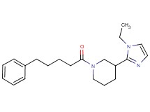 3-(1-ethyl-1H-imidazol-2-yl)-1-(5-phenylpentanoyl)piperidine
