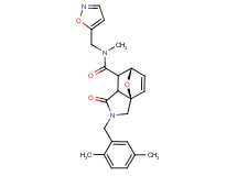 (3aR*,6S*)-2-(2,5-dimethylbenzyl)-N-(isoxazol-5-ylmethyl)-N-methyl-1-oxo-1,2,3,6,7,7a-hexahydro-3a,6-epoxyisoindole-7-carboxamide