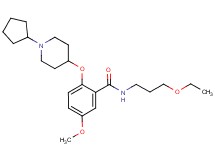 2-[(1-cyclopentyl-4-piperidinyl)oxy]-N-(3-ethoxypropyl)-5-methoxybenzamide