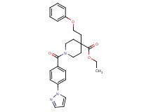 ethyl 4-(2-phenoxyethyl)-1-[4-(1H-pyrazol-1-yl)benzoyl]-4-piperidinecarboxylate