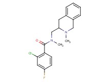 2-chloro-4-fluoro-N-methyl-N-[(2-methyl-1,2,3,4-tetrahydro-3-isoquinolinyl)methyl]benzamide