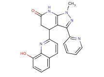 4-(8-hydroxyquinolin-2-yl)-1-methyl-3-pyridin-2-yl-1,4,5,7-tetrahydro-6H-pyrazolo[3,4-b]pyridin-6-one